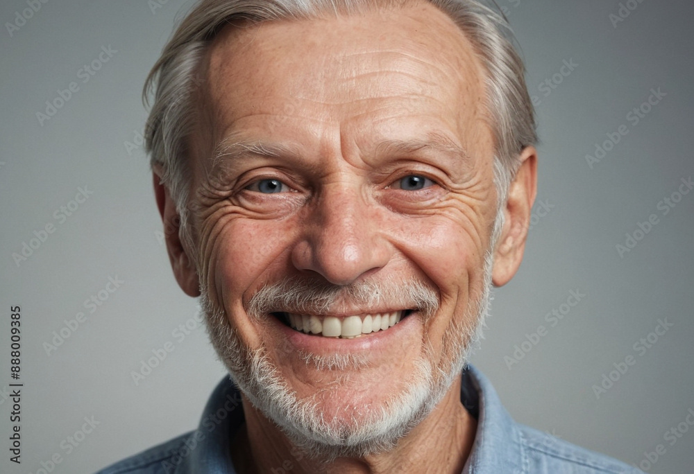 Portrait view of a regular happy smiling Norway old man, ultra realistic, candid, social media, avatar image, plain solid background Portrait view of a regular happy smiling Norway old man, ultra realistic, candid, social media, avatar image, plain solid background