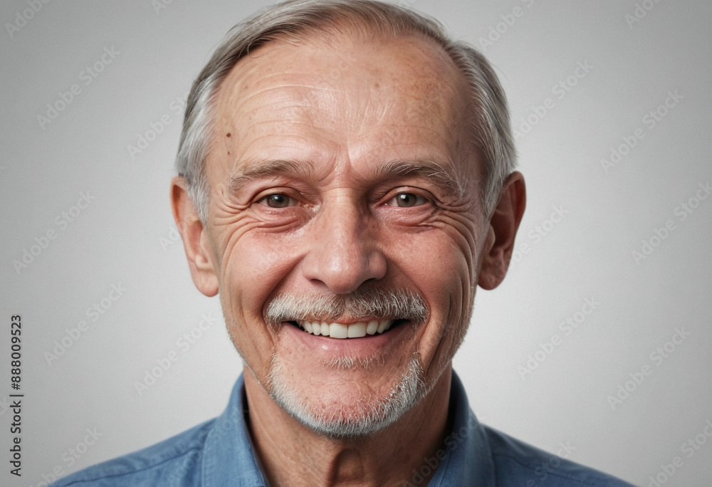 Portrait view of a regular happy smiling Russia old man, ultra realistic, candid, social media, avatar image, plain solid background Portrait view of a regular happy smiling Russia old man, ultra realistic, candid, social media, avatar image, plain solid background