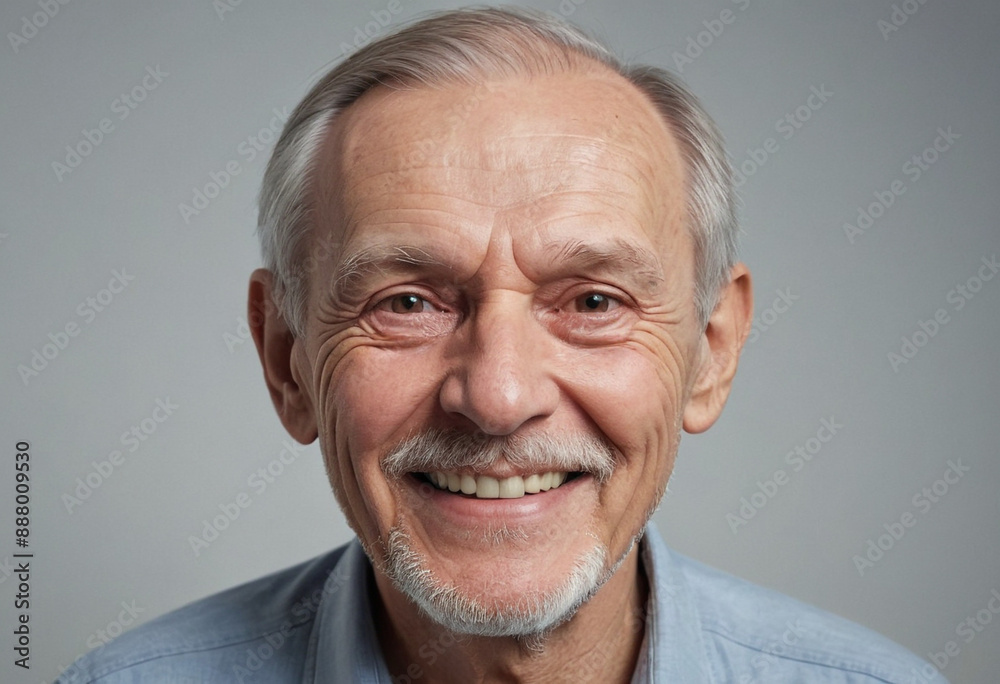 Portrait view of a regular happy smiling Russia old man, ultra realistic, candid, social media, avatar image, plain solid background Portrait view of a regular happy smiling Russia old man, ultra realistic, candid, social media, avatar image, plain solid background