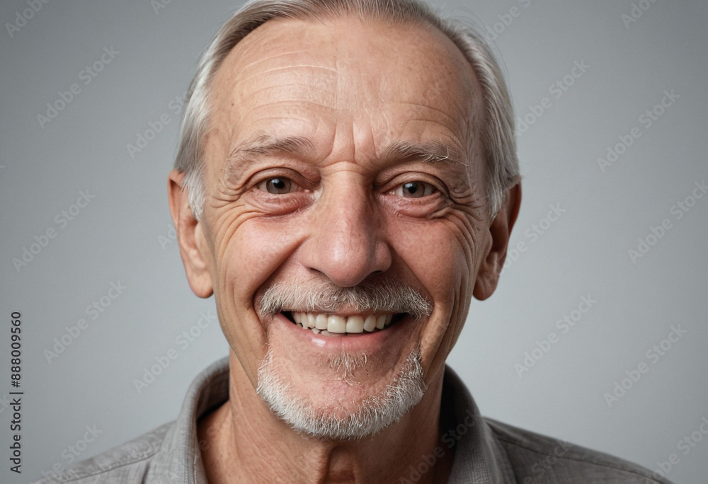 Portrait view of a regular happy smiling Serbia old man, ultra realistic, candid, social media, avatar image, plain solid background Portrait view of a regular happy smiling Serbia old man, ultra realistic, candid, social media, avatar image, plain solid background