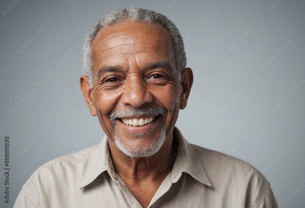 Portrait view of a regular happy smiling Dominican Republic old man, ultra realistic, candid, social media, avatar image, plain solid background Portrait view of a regular happy smiling Dominican Republic old man, ultra realistic, candid, social media, avatar image, plain solid background