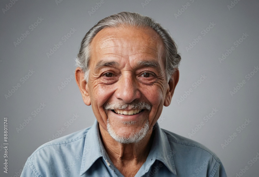Portrait view of a regular happy smiling Nicaragua old man, ultra realistic, candid, social media, avatar image, plain solid background Portrait view of a regular happy smiling Nicaragua old man, ultra realistic, candid, social media, avatar image, plain solid background