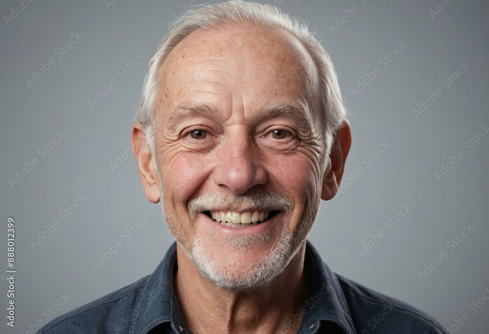 Portrait view of a regular happy smiling New Zealand old man, ultra realistic, candid, social media, avatar image, plain solid background Portrait view of a regular happy smiling New Zealand old man, ultra realistic, candid, social media, avatar image, plain solid background