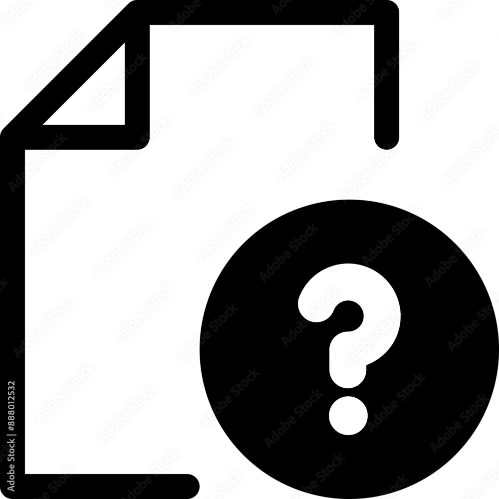 Question mark-information document icon
Question mark-information document icon