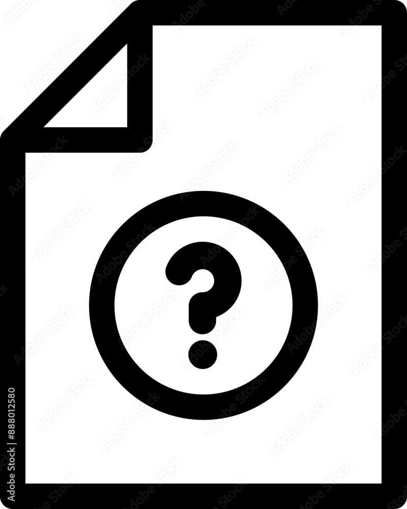 Question mark-information document icon
Question mark-information document icon
