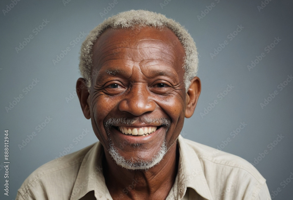 Portrait view of a regular happy smiling Vanuatu old man, ultra realistic, candid, social media, avatar image, plain solid background Portrait view of a regular happy smiling Vanuatu old man, ultra realistic, candid, social media, avatar image, plain solid background