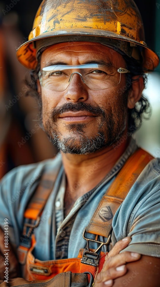 Resilient Construction Worker with Determined Expression Resilient Construction Worker with Determined Expression