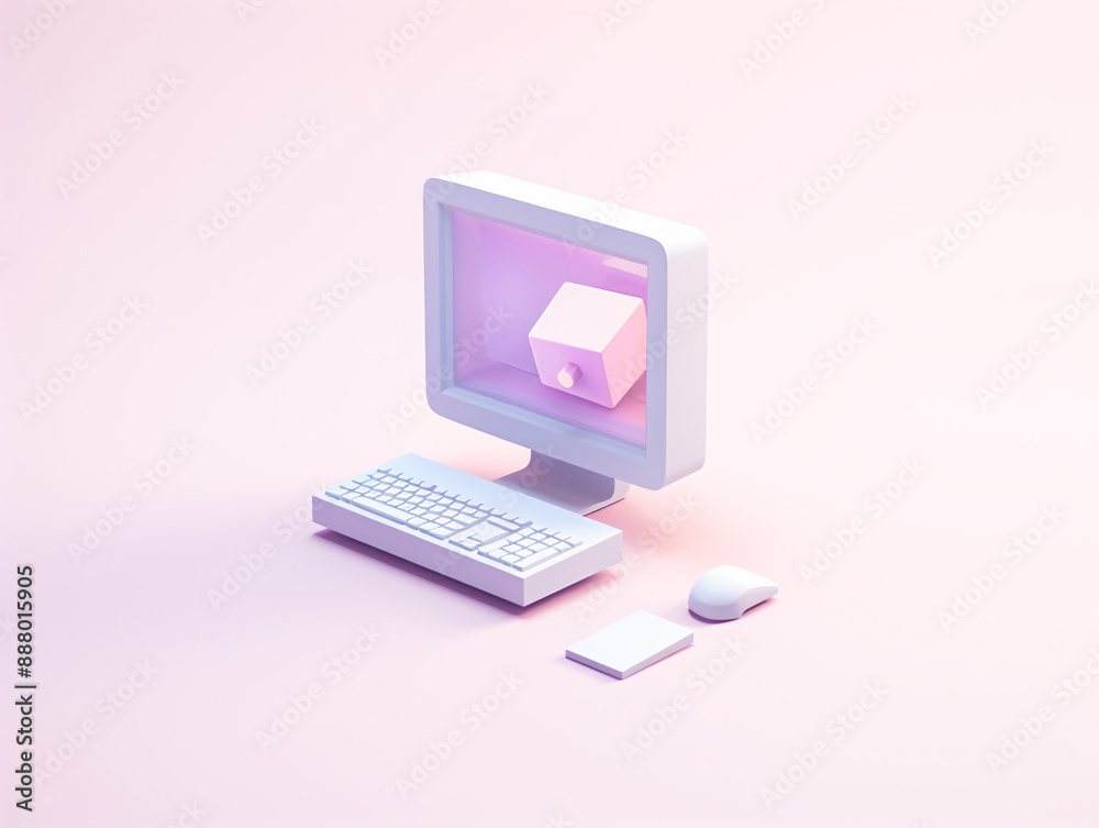 a computer with a keyboard and mouse a computer with a keyboard and mouse