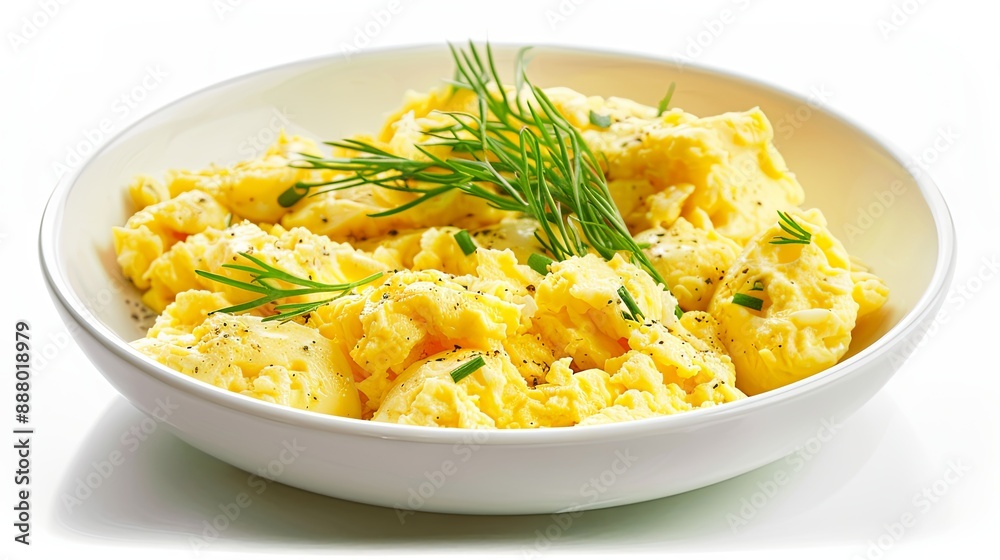 Bowl with delicious omelette with cheese Bowl with delicious omelette with cheese