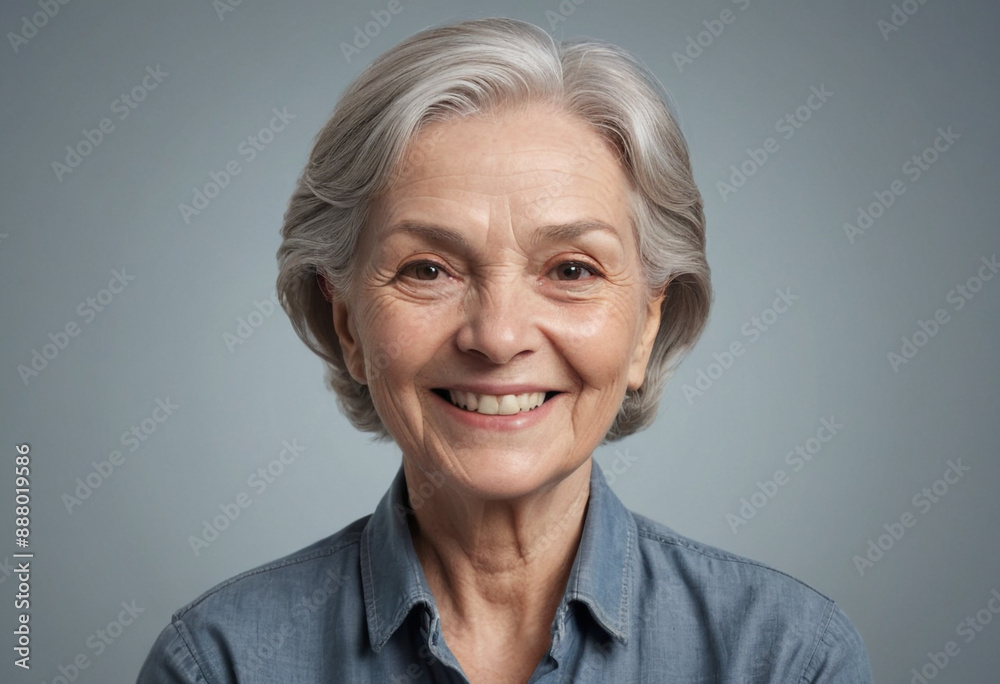 Portrait view of a regular happy smiling Chad old woman, ultra realistic, candid, social media, avatar image, plain solid background Portrait view of a regular happy smiling Chad old woman, ultra realistic, candid, social media, avatar image, plain solid background