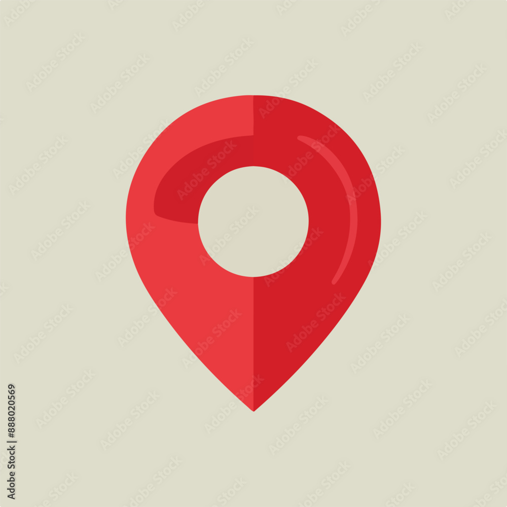 minimal location pin icon on white background minimal location pin icon on white background