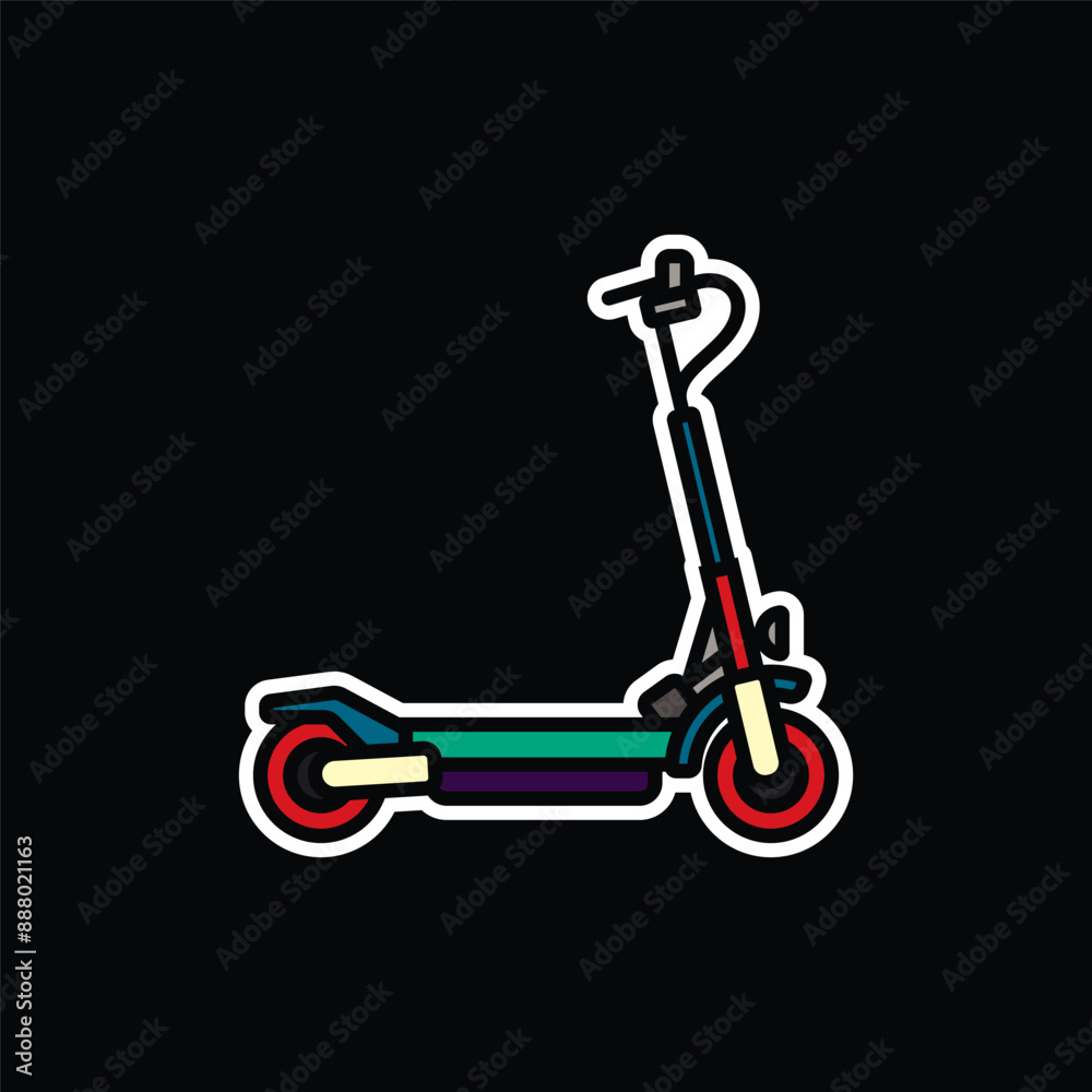 Original vector illustration. City scooter. A contour icon. Original vector illustration. City scooter. A contour icon.