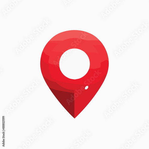 minimal location pin icon on white background