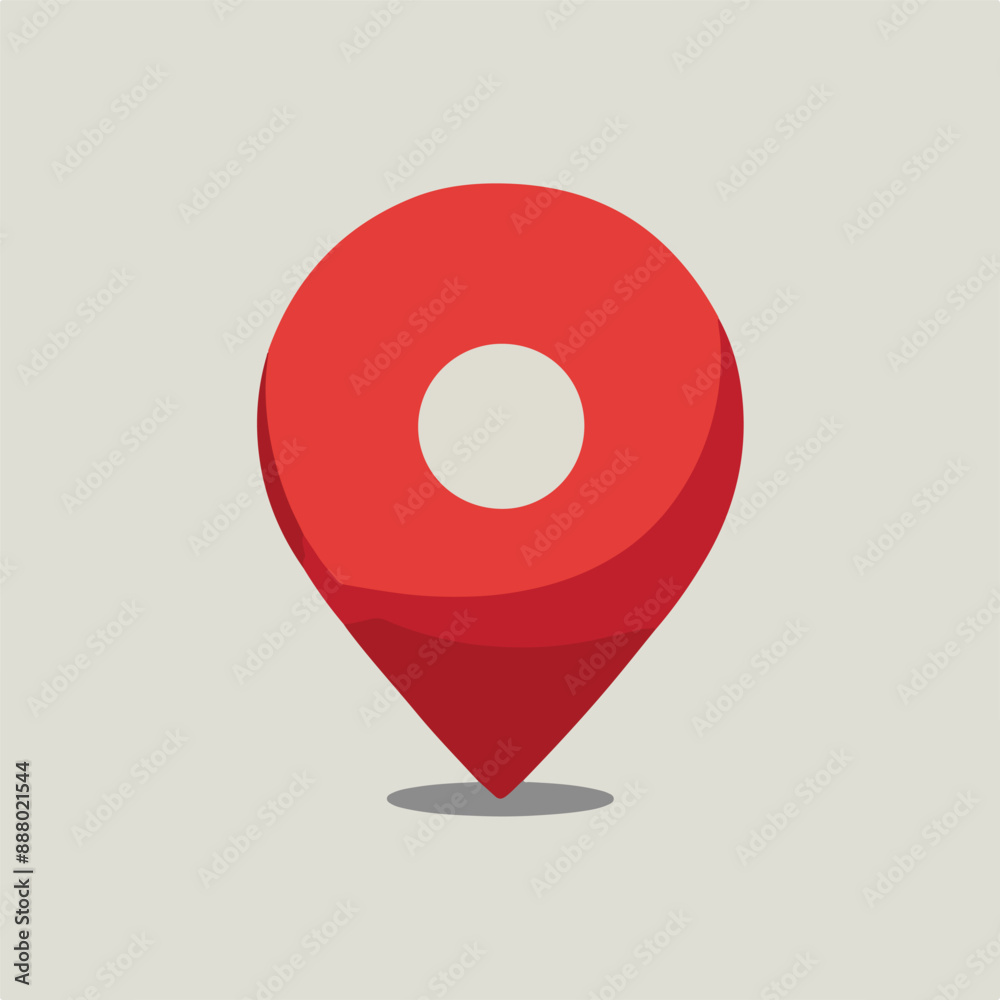 minimal location pin icon on white background minimal location pin icon on white background
