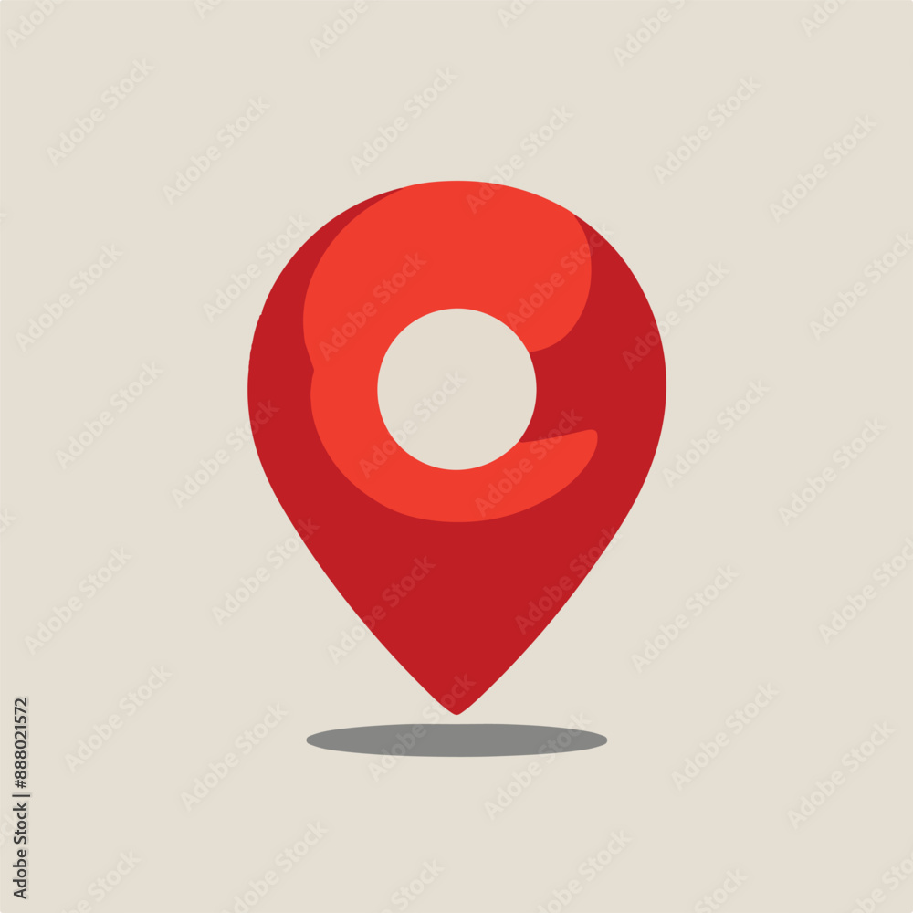 minimal location pin icon on white background minimal location pin icon on white background