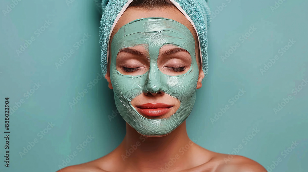 Woman With Cosmetic Face Mask Woman With Cosmetic Face Mask