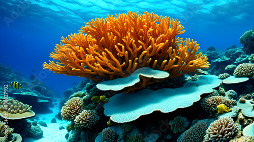 Fototapeta Naklejka Na Ścianę i Meble -  coral reef in sea