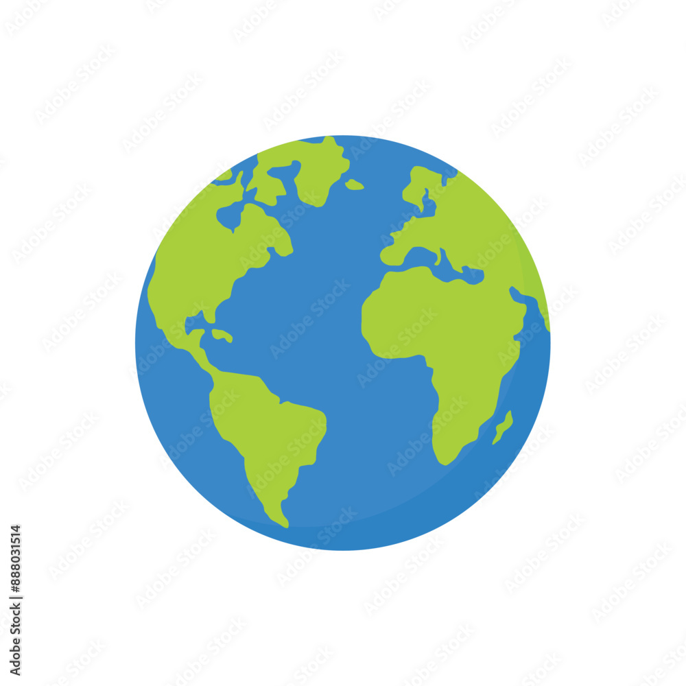 Earth globe isolated on white background. World map. Earth icon. Clean and modern vector illustration for design, web. Earth globe isolated on white background. World map. Earth icon. Clean and modern vector illustration for design, web.