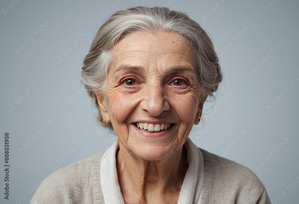 Portrait view of a regular happy smiling Greece old woman, ultra realistic, candid, social media, avatar image, plain solid background Portrait view of a regular happy smiling Greece old woman, ultra realistic, candid, social media, avatar image, plain solid background