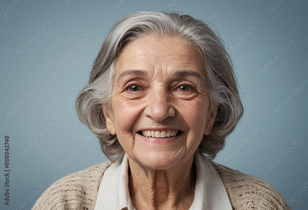 Portrait view of a regular happy smiling Uruguay old woman, ultra realistic, candid, social media, avatar image, plain solid background Portrait view of a regular happy smiling Uruguay old woman, ultra realistic, candid, social media, avatar image, plain solid background