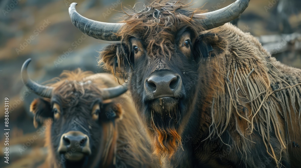 american buffalo in the field