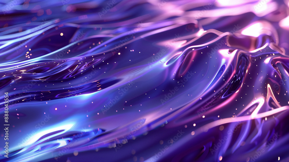 Abstract background 3D, shiny plastic waves with purple and blue textures and lights, interesting lustrous liquid wavy texture, 3D render Abstract background 3D, shiny plastic waves with purple and blue textures and lights, interesting lustrous liquid wavy texture, 3D render
