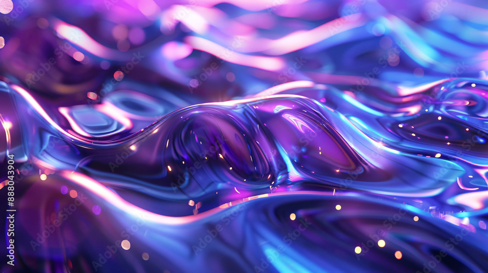 Abstract background 3D, shiny plastic waves with purple and blue textures and lights, interesting lustrous liquid wavy texture, 3D render Abstract background 3D, shiny plastic waves with purple and blue textures and lights, interesting lustrous liquid wavy texture, 3D render