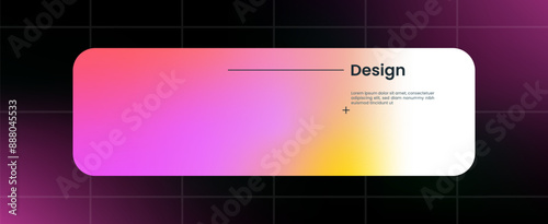 Modern design element in gradient color. Futuristic pop up interface.
