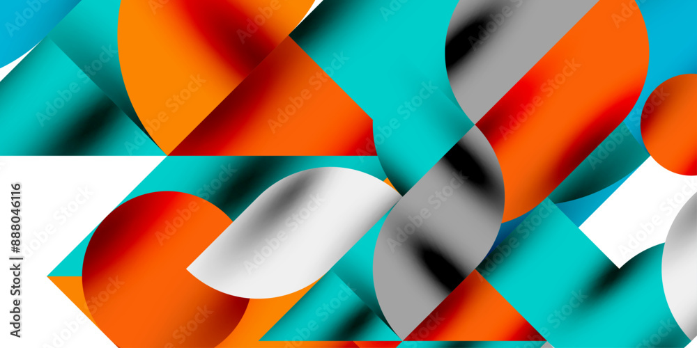 Tech minimal circular shapes geometric art. Vector modern circles Tech minimal circular shapes geometric art. Vector modern circles