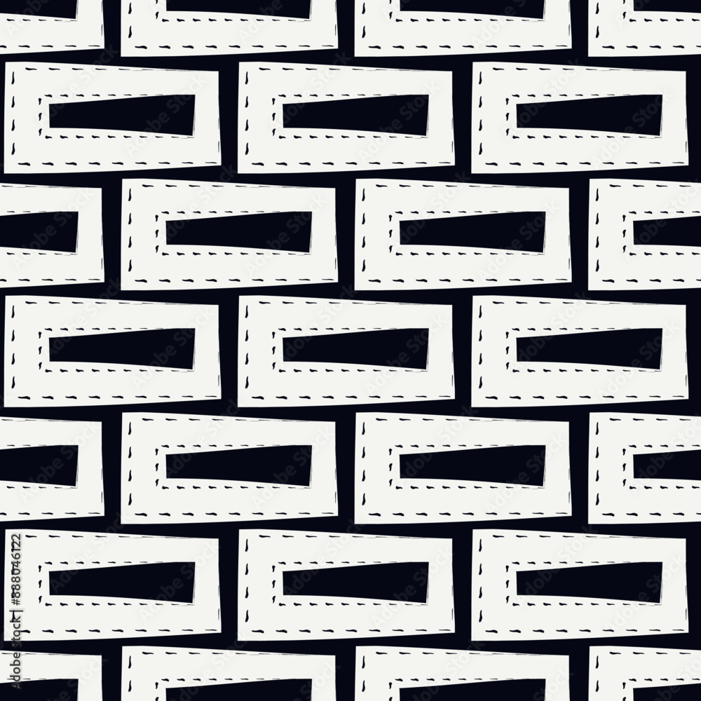 Brick wall motif handdrawn classic geometric print. Paint brush strokes seamless pattern. Freehand grunge design background. Modern urban ornament. Artistic hand drawn abstract vector wallpaper Brick wall motif handdrawn classic geometric print. Paint brush strokes seamless pattern. Freehand grunge design background. Modern urban ornament. Artistic hand drawn abstract vector wallpaper
