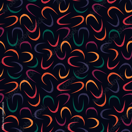 Sketched linear seamless pattern. Organic, natural abstract wallpaper. Minimalist design background. Freehand irregular curve lines motif print. Modern simple minimal ornament.