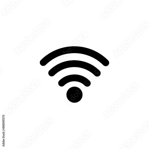 wi fi symbol icon. simple wireless connecting area.