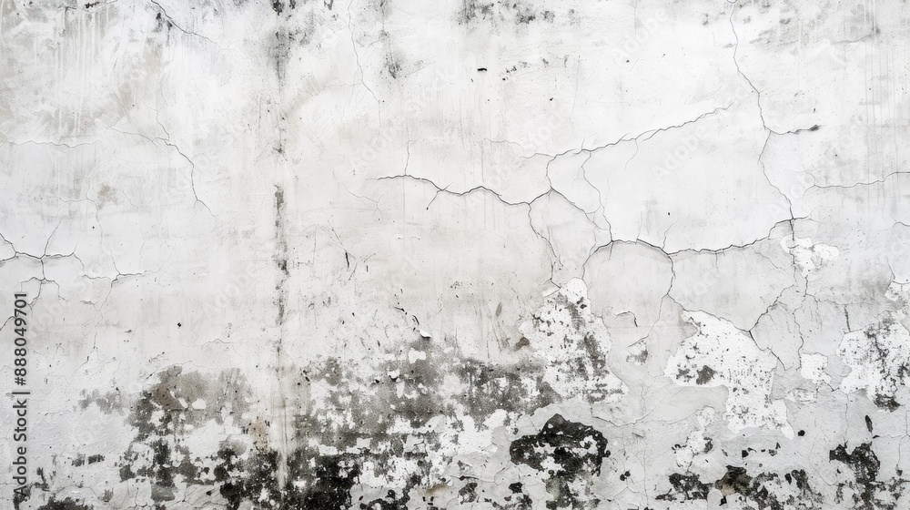 Obraz premium Aged white wall with concrete texture and space for text