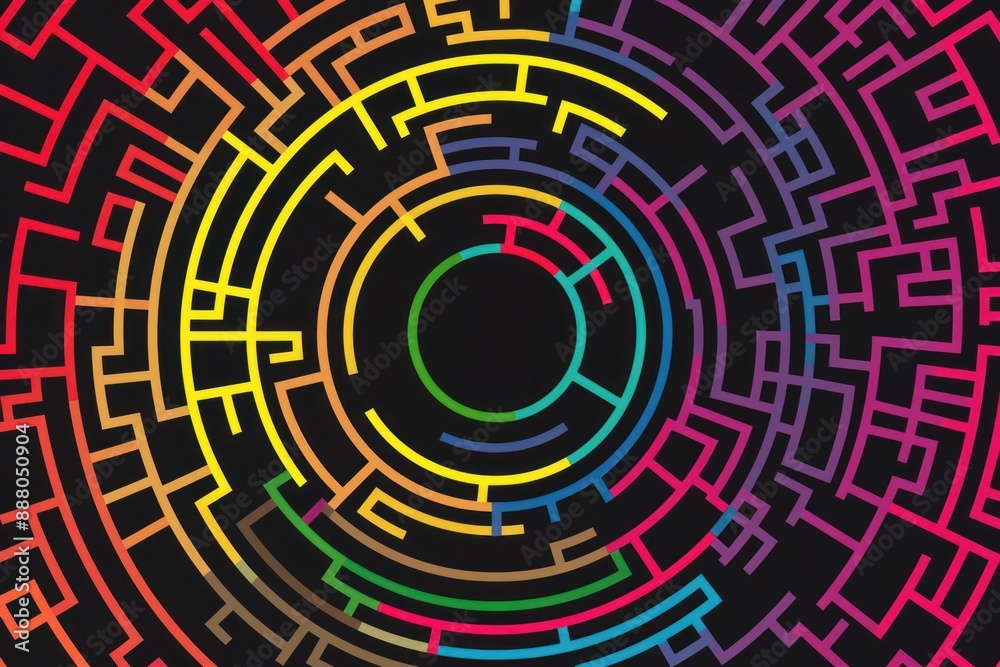 Colorful Concentric Maze Colorful Concentric Maze
