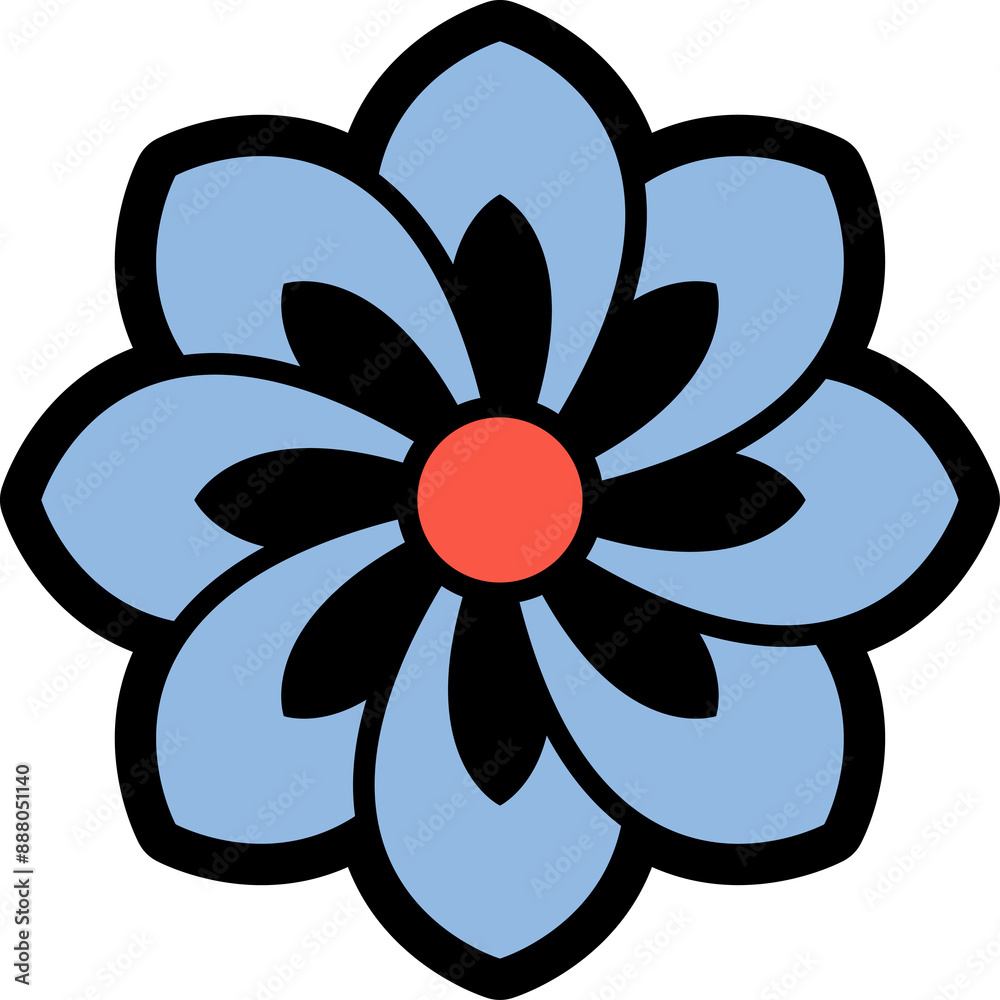 Hippy groovy daisy flowers retro style Illustration Hippy groovy daisy flowers retro style Illustration
