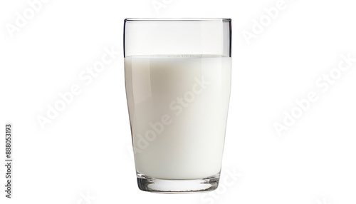 glass of milk isolated on transparent background cutout