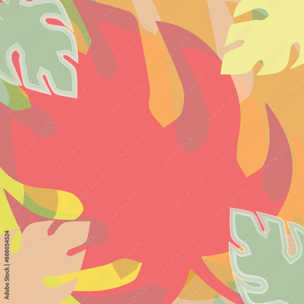 Naklejka premium seamless background with autumn leaves