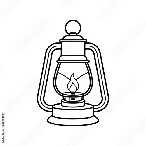 kerosine lamp vector