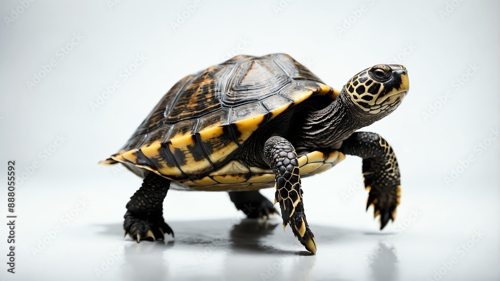 Obraz premium single turtle animal isolated in pure white background