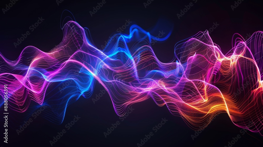 Abstract Neon Wave Background. Abstract Neon Wave Background.