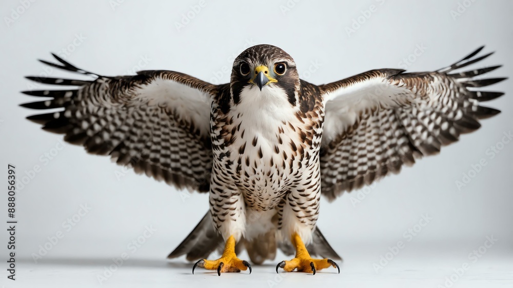Obraz premium single falcon animal isolated in pure white background