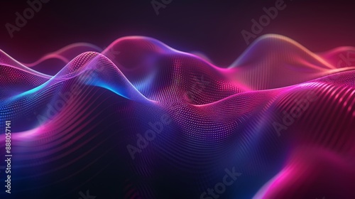 Abstract Purple and Blue Wavy Background.