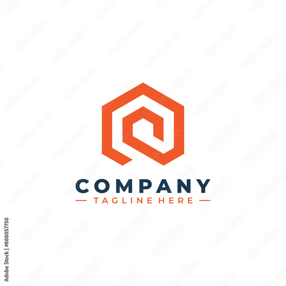 abstract hexagon logo design vector abstract hexagon logo design vector