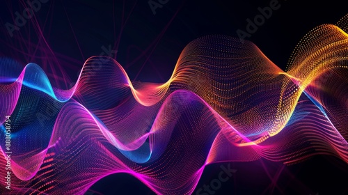 Abstract Colorful Waves of Light. © benjamas