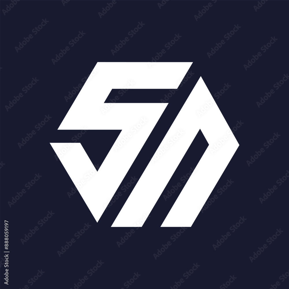 SN, NS, S, N, Abstract Letters Logo Monogram SN, NS, S, N, Abstract Letters Logo Monogram