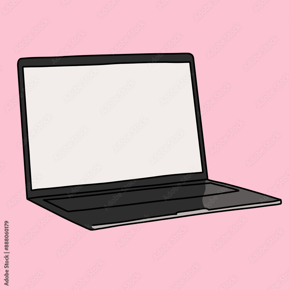 laptop computer with blank screen laptop computer with blank screen