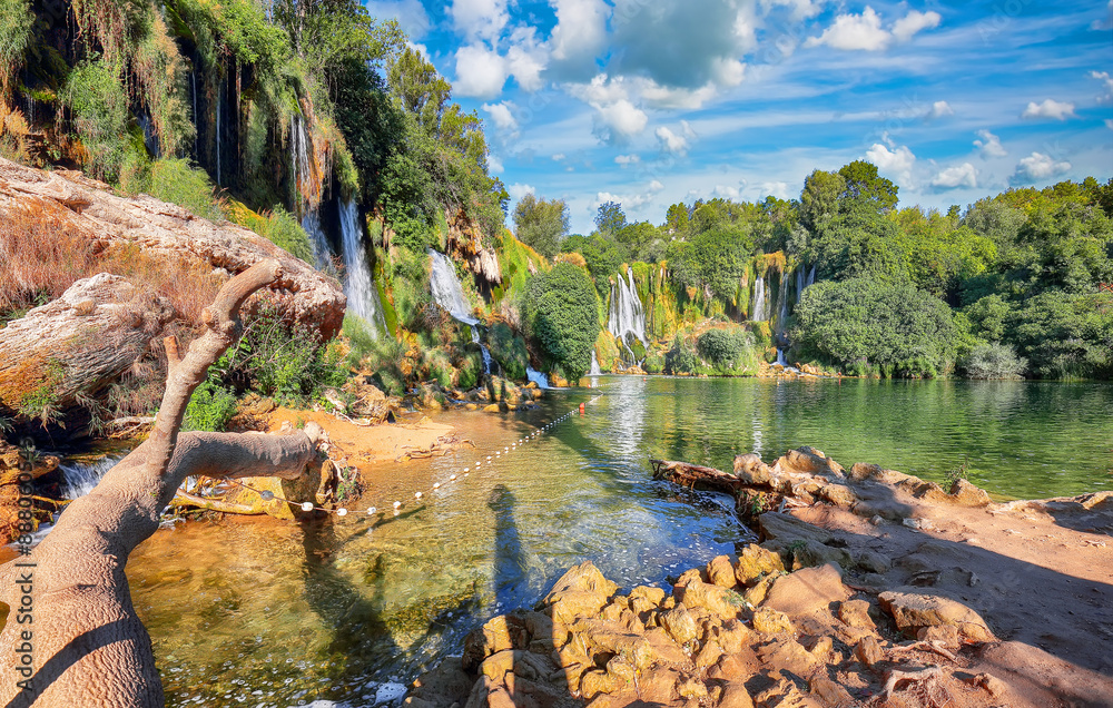 Kravice waterfalls in the National Park of Bosnia and Herzegovina.