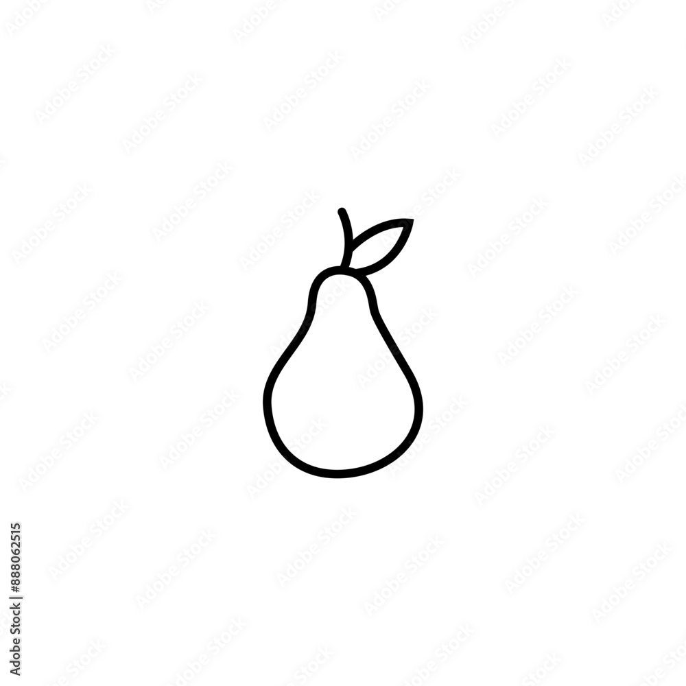 Pear icon isolated on a white background. Vector illustration. Pear icon isolated on a white background. Vector illustration.