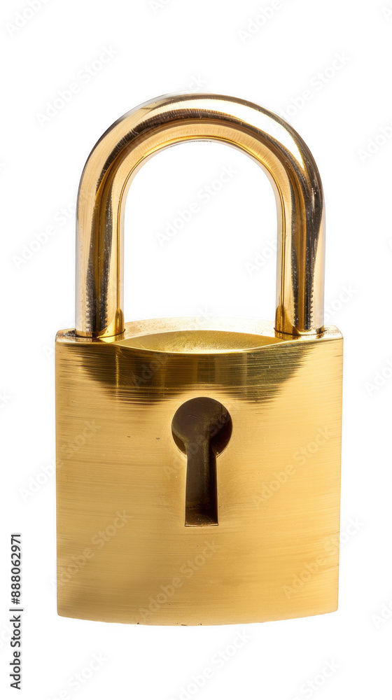 Golden Padlock with Shiny Finish Golden Padlock with Shiny Finish