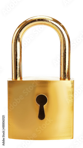 Golden Padlock with Shiny Finish photo